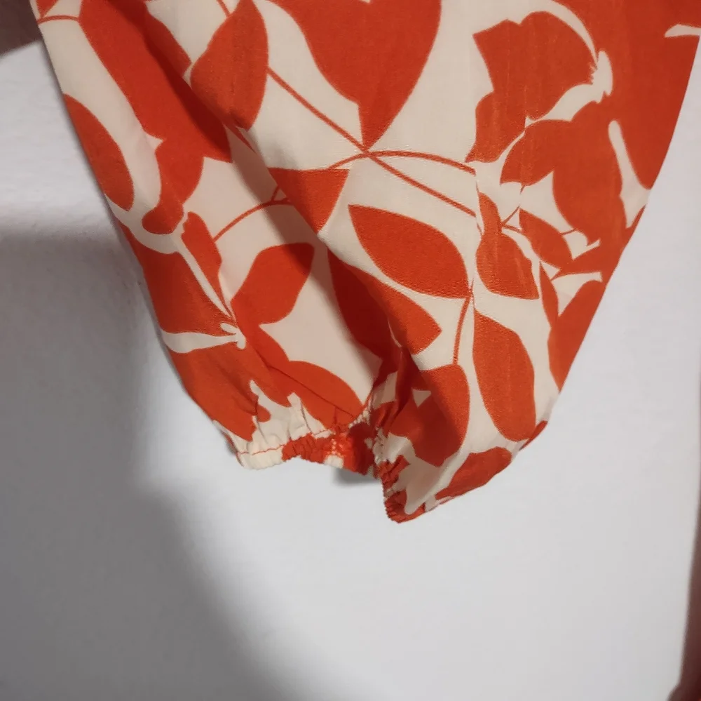 Rustty Dusty Printed Notched Long Sleeve Maxi Dress Size 1XL - Picture 11 of 14